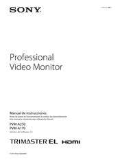 Sony TRIMASTER EL PVM-A250 Manual De Instrucciones