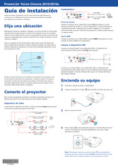 Epson PowerLite Home Cinema 3010e Guia De Instalacion