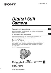 Sony Cyber-shot DSC-F505 Manual De Instrucciones