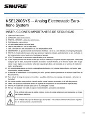 Shure KSE1200SYS Instrucciones Importantes De Seguridad