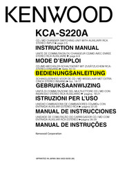 Kenwood KCA-S220A Manual De Instrucciones