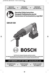 Bosch GBH18V-26D Instrucciones De Funcionamiento Y Seguridad