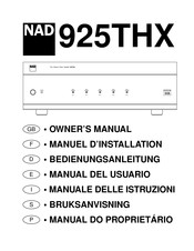 NAD 925THX Manual Del Usuario