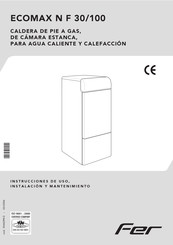 Fer ECOMAX N F 30/100 Instrucciones De Uso, Instalación Y Mantenimiento