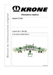 Krone Swadro TC 880 Manual De Instrucciones Original