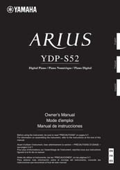 Yamaha ARIUS YDP-S52 Manual De Instrucciones