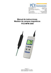 PCE Instruments PCE-MFM 3000 Manual De Instrucciones