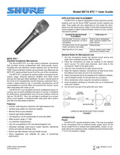 Shure BETA 87C Instrucciones De Uso