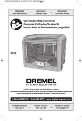 Dremel 3D45 Instrucciones De Funcionamiento Y Seguridad