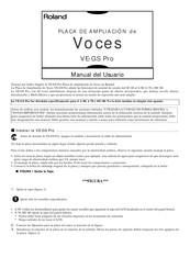 Roland VE-GS Pro Manual Del Usuario