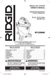 RIDGID RT1200M0 Manual Del Usuario