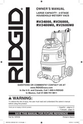 RIDGID RV2400M0 Manual Del Usuario