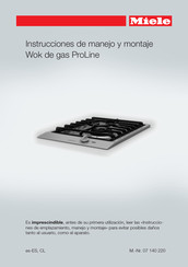 Miele ProLine CS 1011-1 Instrucciones De Manejo Y Montaje