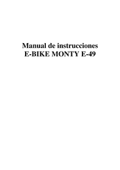 Monty e-bike E-49 Manual De Instrucciones