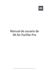 Xiaomi Mi Air Purifier Pro Manual De Usuario