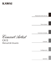 Kawai Concert Artist CA13 Manual De Usuario