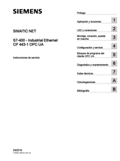 Siemens SIMATIC NET CP 443-1 OPC UA Instrucciones De Servicio