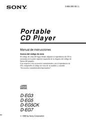 Sony D-EG3 Manual De Instrucciones