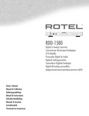 Rotel RDD-1580 Manual De Instrucciones