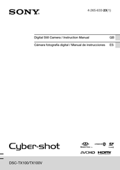 Sony Cyber-shot DSC-TX100 Manual De Instrucciones