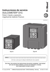 ProMinent DULCOMETER D1C Instrucciones De Servicio