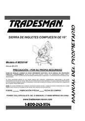 Tradesman M2501W Manual Del Propietário