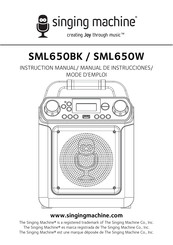 Singing Machine SML650W Manual De Instrucciones