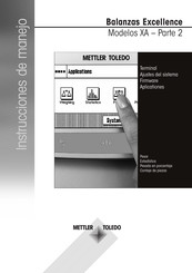 Mettler Toledo XA  Excellence Serie Instrucciones De Manejo