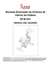 Sunny Health & Fitness SF-B1401 Manual Del Usuario