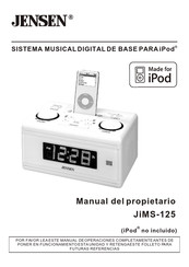 Jensen JiMS-125 Manual Del Propietário