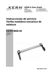 KERN MSB 80 Instrucciones De Servicio