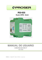 PROSER RGI-025 Manual De Usuario