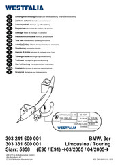 Westfalia 303 331 600 001 Instrucciones De Montaje