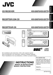 JVC KD-SX870 Manual De Instrucciones