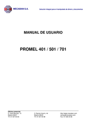 Mecaban PROMEL 401 Manual De Usuario