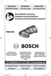Bosch RHA-50 Instrucciones De Funcionamiento Y Seguridad