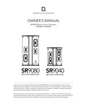 Definitive Technology SR9080BP Manual Del Usuario De Las Bocinas