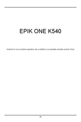 Epik ONE K540 Manual De Usuario