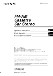 Sony XR-M550 Manual De Instrucciones