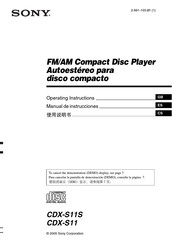 Sony CDX-S11S Manual De Instrucciones