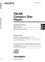 Sony CDX-M9905X Manual De Instrucciones