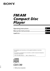 Sony CDX-C90 Manual De Instrucciones