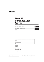 Sony CDX-C910 Manual De Instrucciones