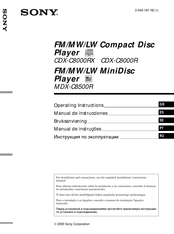 Sony MDX-C8500R Manual De Instrucciones