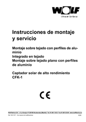 Wolf CFK-1 Instrucciones De Montaje Y Servicio