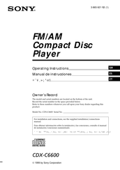 Sony CDX-C6600 Manual De Instrucciones