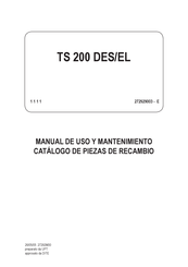 Mosa TS 200 DES/EL Manual De Uso