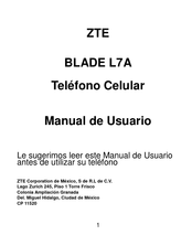 ZTE BLADE L7A Manual De Usuario