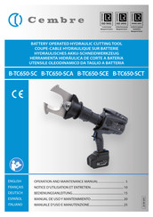 Cembre B-TC650-SCA Manual De Uso Y Mantenimiento