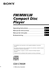 Sony CDX-C7850R Manual De Instrucciones